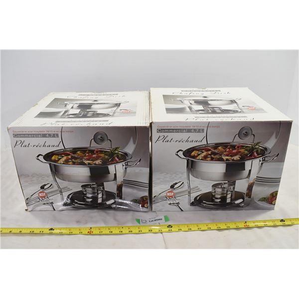 2 Commercial Chafing Dishes – Like New Condition