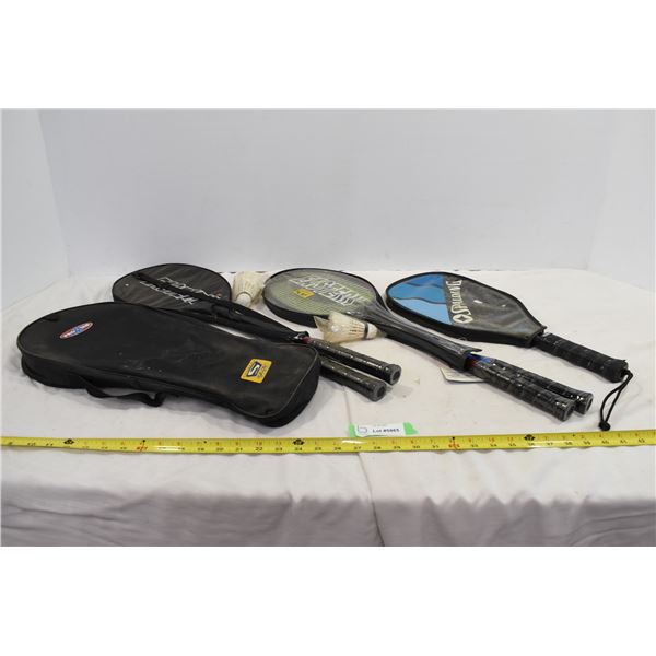 6 Badminton Rackets – Various Sizes