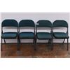 Image 1 : 4 Green Folding Chairs