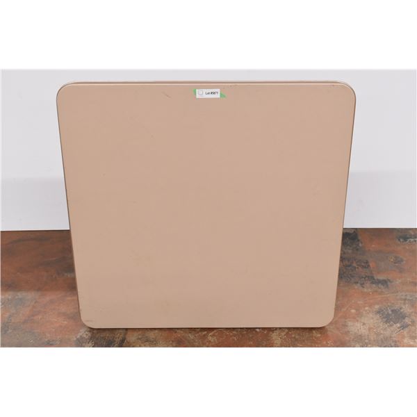 Card Table Padded Cream Colored