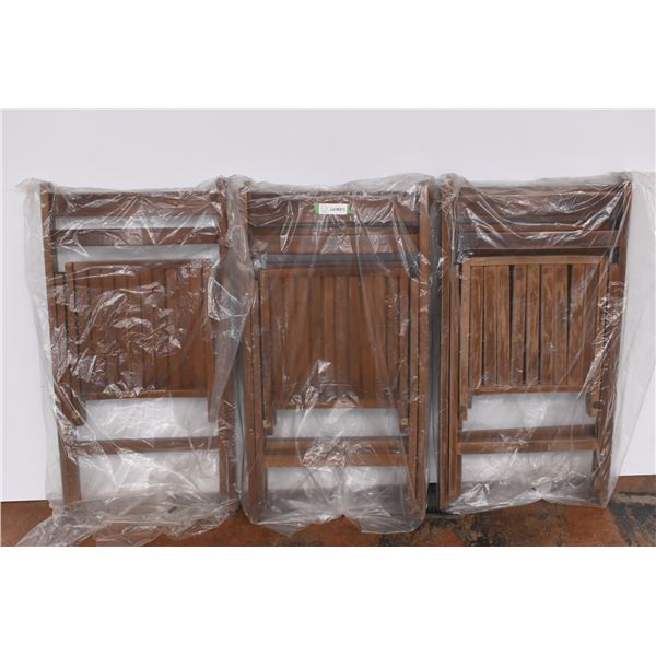 5 Wooden Foldable Chairs