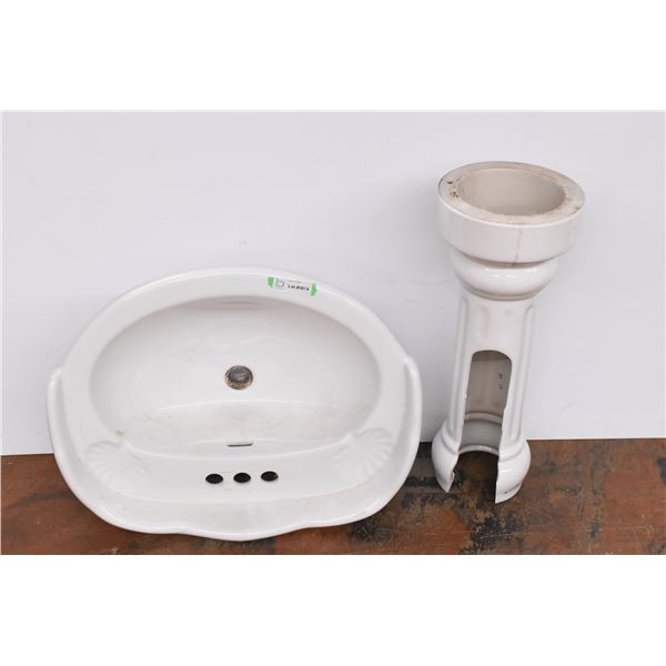Porcelain Sink & Sink Stand