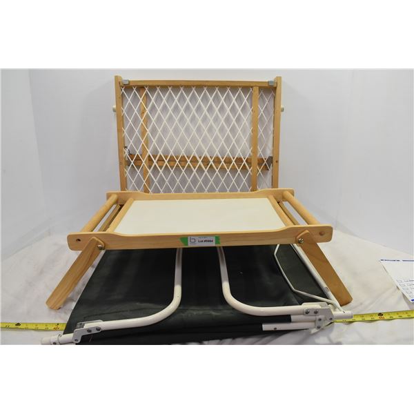 Pool Chair, Baby Gate & TV Dinner Table