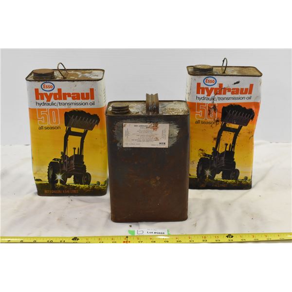 Vintage Esso Oil Tins