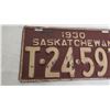 Image 2 : 1930 Sask Truck License Plate