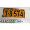 Image 1 : 1933 Sask Truck License Plate