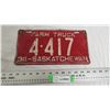 Image 1 : 1934 Sask Farm License Plate