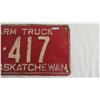 Image 3 : 1934 Sask Farm License Plate