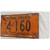 Image 3 : 1936 Sask Farm License Plate