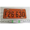 Image 1 : 1950 Sask License Plate