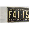 Image 2 : 1952 Sask License Plate