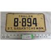 Image 1 : 1957 Sask Trailer License Plate