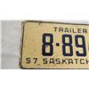 Image 2 : 1957 Sask Trailer License Plate
