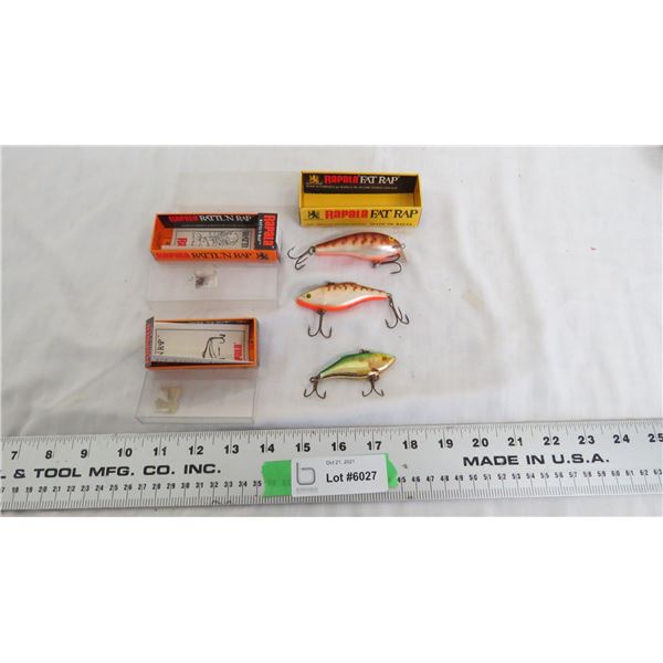 (3) Rapala fishing hooks + original boxes