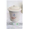 Image 1 : Redwing 2 Gallon stoneware crock with lid (hairline crack + chipped)