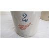 Image 2 : Redwing 2 Gallon stoneware crock with lid (hairline crack + chipped)
