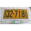 Image 1 : 1923 Sask License Plate
