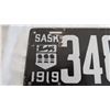 Image 2 : 1919 Sask License Plate