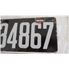 Image 3 : 1919 Sask License Plate