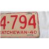 Image 3 : 1940 Sask License Plate
