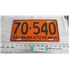 Image 1 : 1942 Sask License Plate