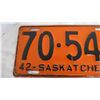 Image 2 : 1942 Sask License Plate