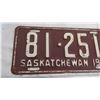 Image 2 : 1949 Sask License Plate