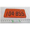 Image 1 : 1963 Sask License Plate