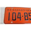 Image 2 : 1963 Sask License Plate