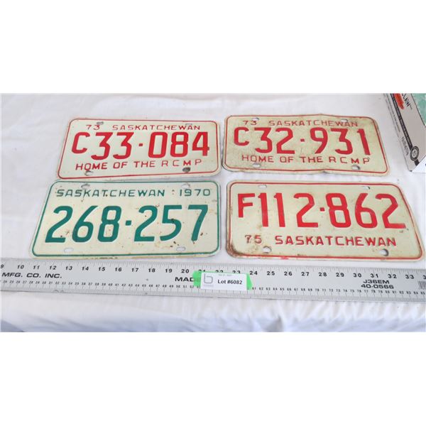 1970's Sask License Plates