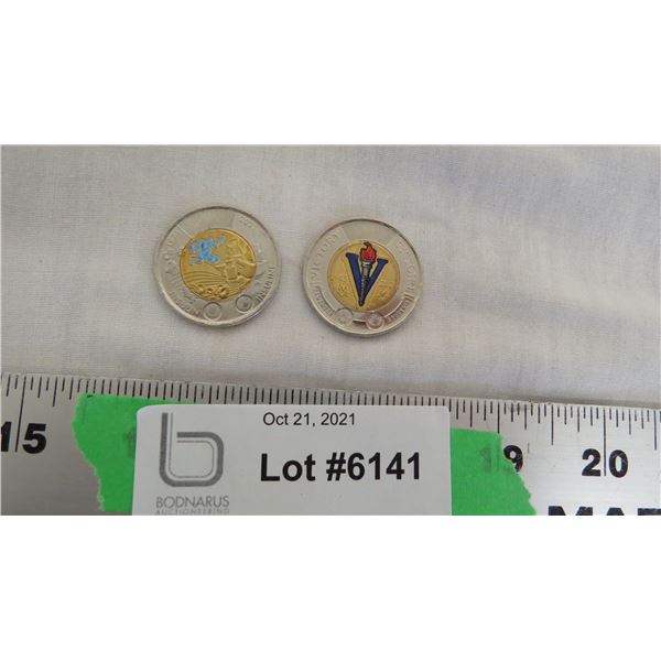 Canada 1945-2020, 1921-2021 colored toonies