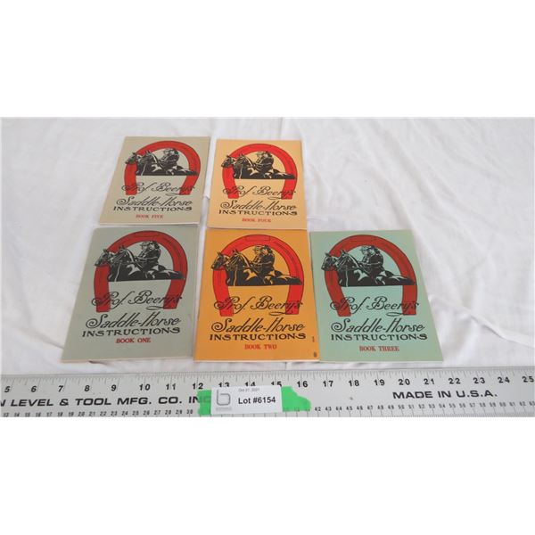 1944 set of 5 books - prof beery's saddle horse instructions