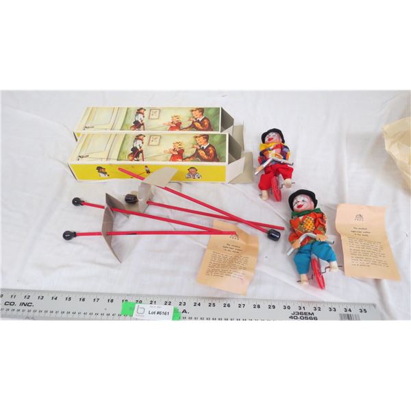 2X The Money - Vintage Tin Toy (FECO) Billy Balancer - made in West Germany