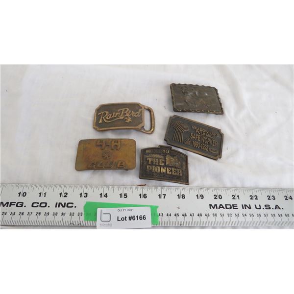 (5) belt buckles (1 is solid brass)