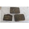 Image 3 : (5) belt buckles (1 is solid brass)
