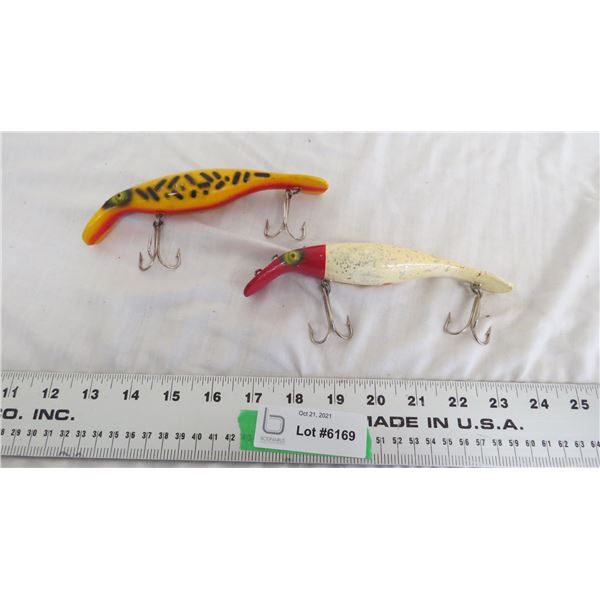 (2) vintage "the believer" fishing hooks