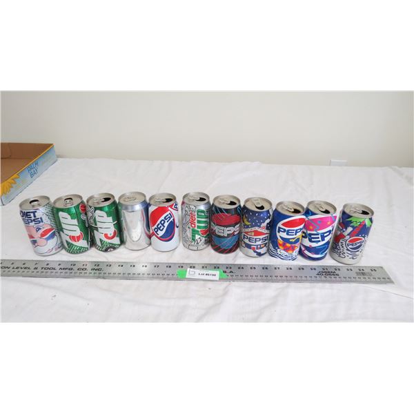 lot of empty pop cans