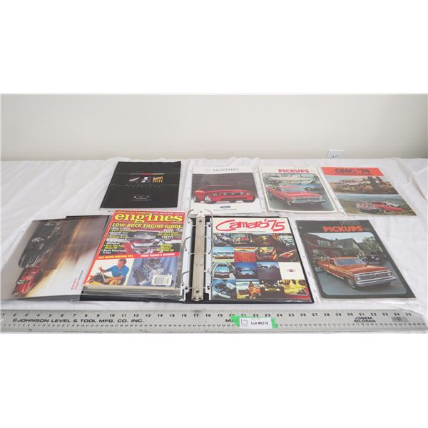 Binder with 1970's Ford + GMC Truck brochures + other brochures