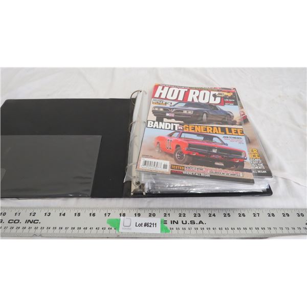 Binder with 2000's Hot rod Magazines