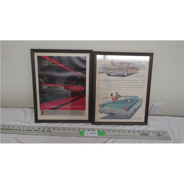 vintage oldsmobile ads in frame 11.75x14.75