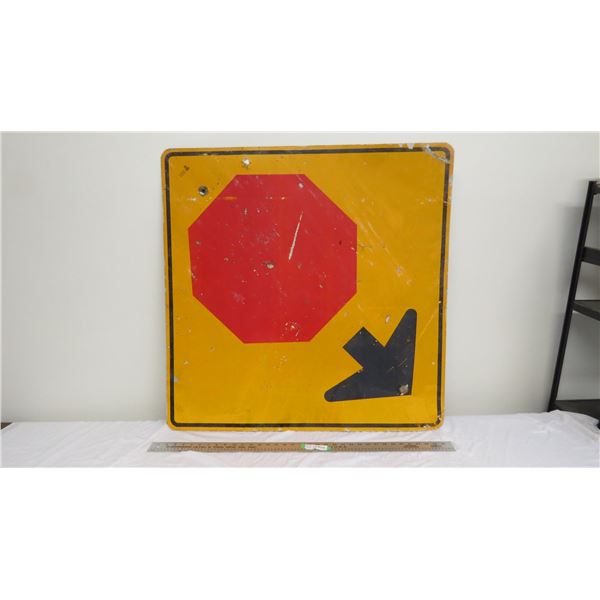 aluminum stop ahead? sign 35.5x35.5