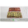 Image 1 : 1953 Sask, 1960 Alberta license plates