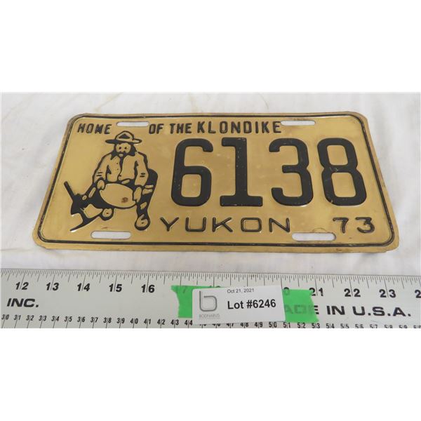 1973 Yukon License Plate