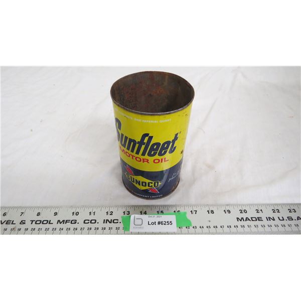 sunoco sunfleet motor oil 1 imp quart tin (empty)