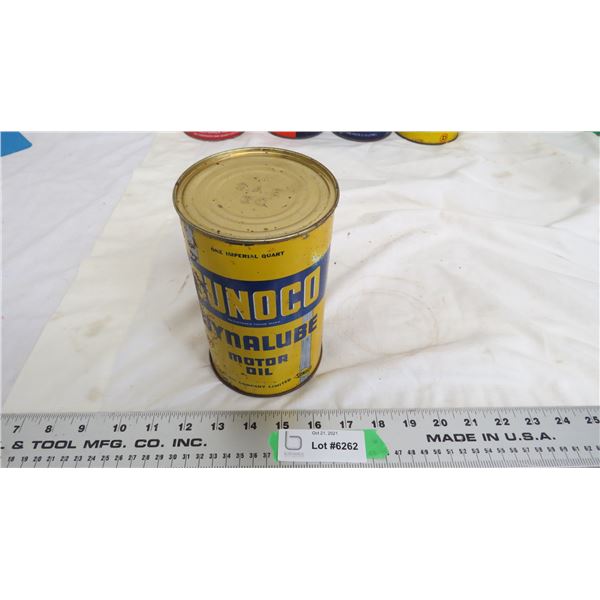 sunoco dynalube motor oil 1 imp quart empty can