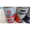 Image 2 : (4) gulf one quart oil cans (empty)
