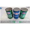 Image 1 : (3) esso oil cans one quart (2 full)