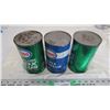 Image 3 : (3) esso oil cans one quart (2 full)