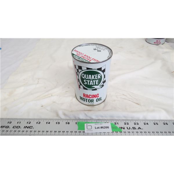 quaker state racing motor oil (full) 1 lire can