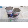 Image 1 : 2 motomaster cans(empty), motocraft transmission fluid (full) one litre cardboard can